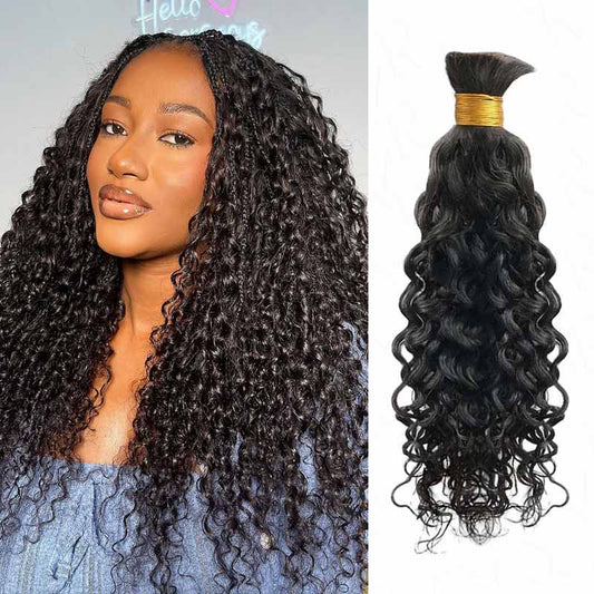 Solo en EE. UU. | Cabello para trenzado a granel Water Wave QVR #1B