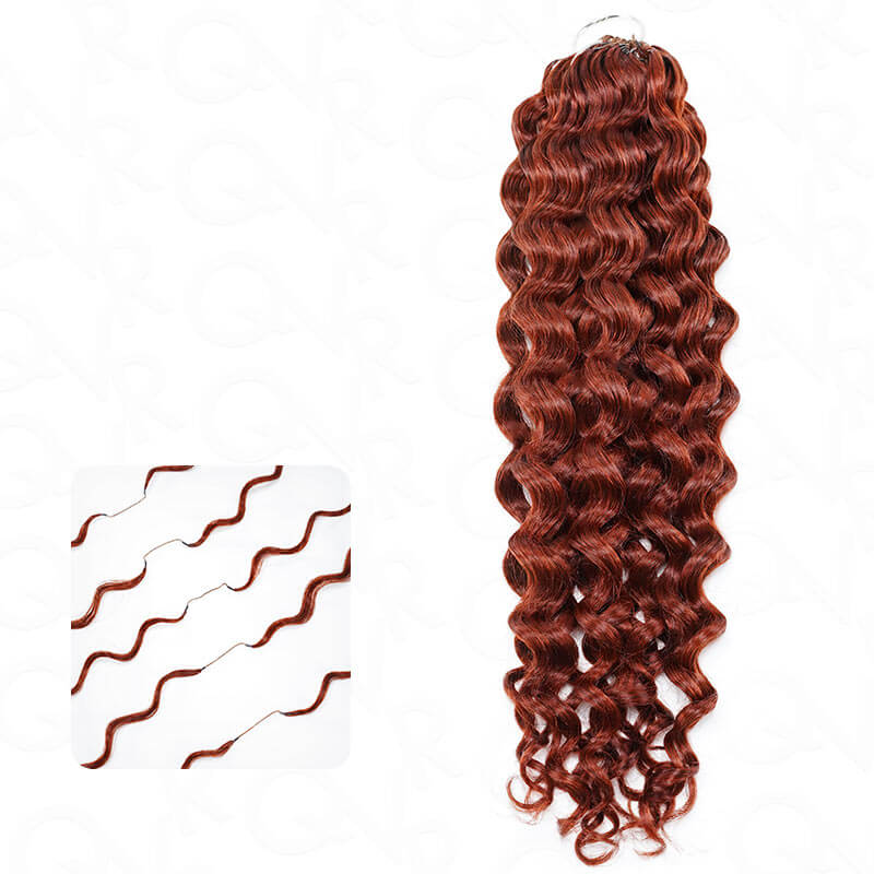 Flash Sale|QVR Dark Brown #4 Water Wave Feather Crochet Human Hair