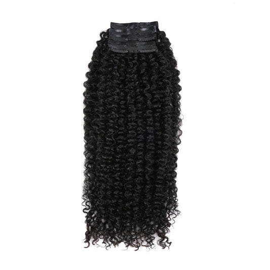 QVR Tight Curly PU Clip In Hair Extensions 9PCS 5PCS Volumizer Human Hair