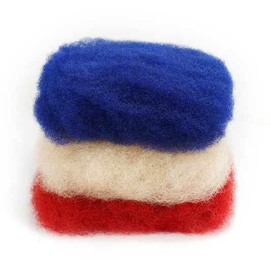 Paquete de cabello humano trenzado rizado de color bandera francesa