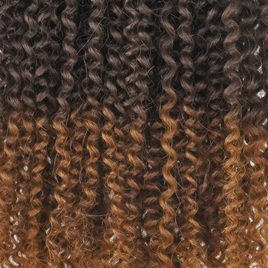 VENTA DE LIQUIDACIÓN| #T2/30 Extensiones de cabello humano afro rizado, de ganchillo, hechas a máquina, con plumas