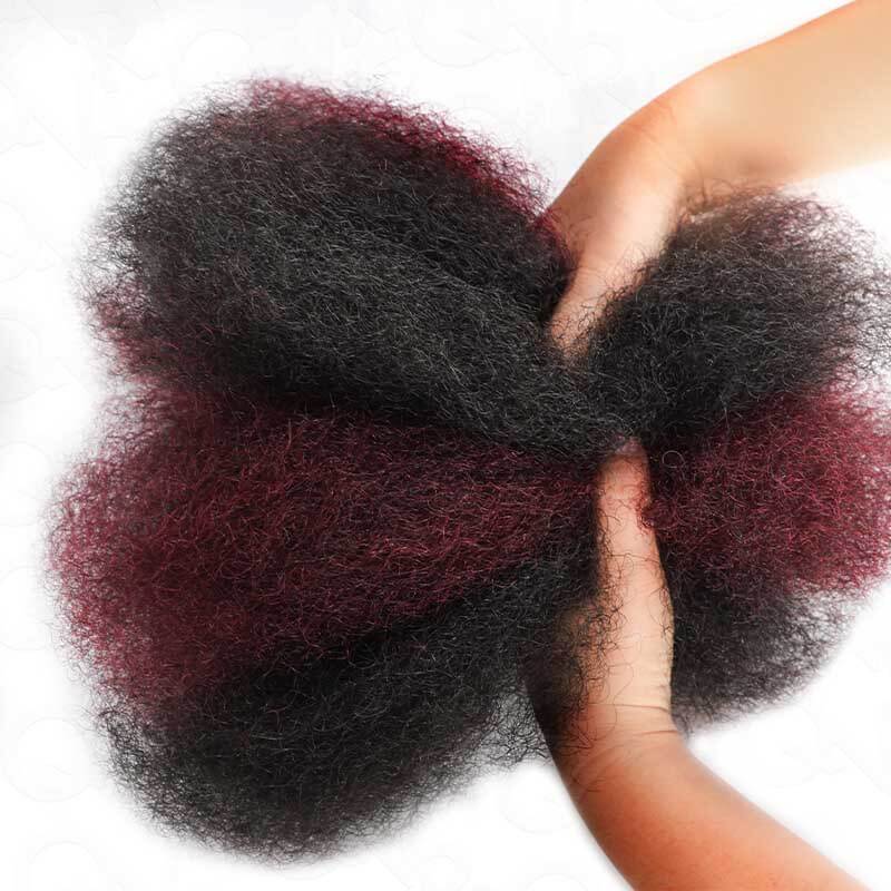 B3G1|QVR Color Combo Afro Kinky Bulk Human Hair For Braiding Dreadlock