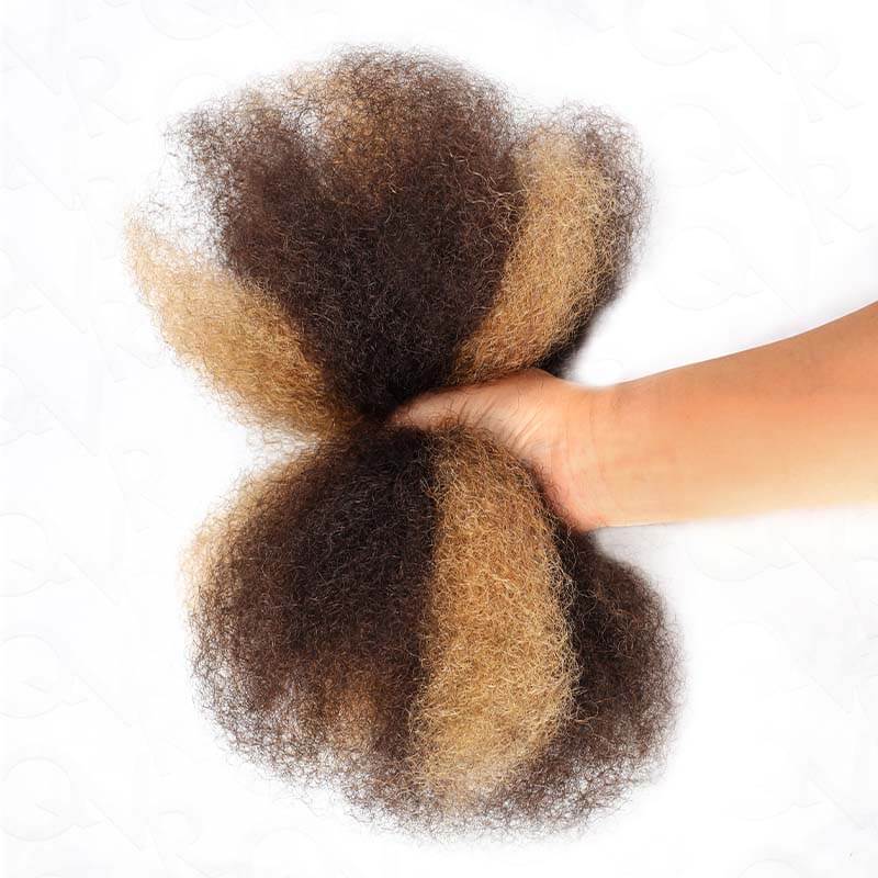 B3G1|QVR Color Combo Afro Kinky Bulk Human Hair For Braiding Dreadlock