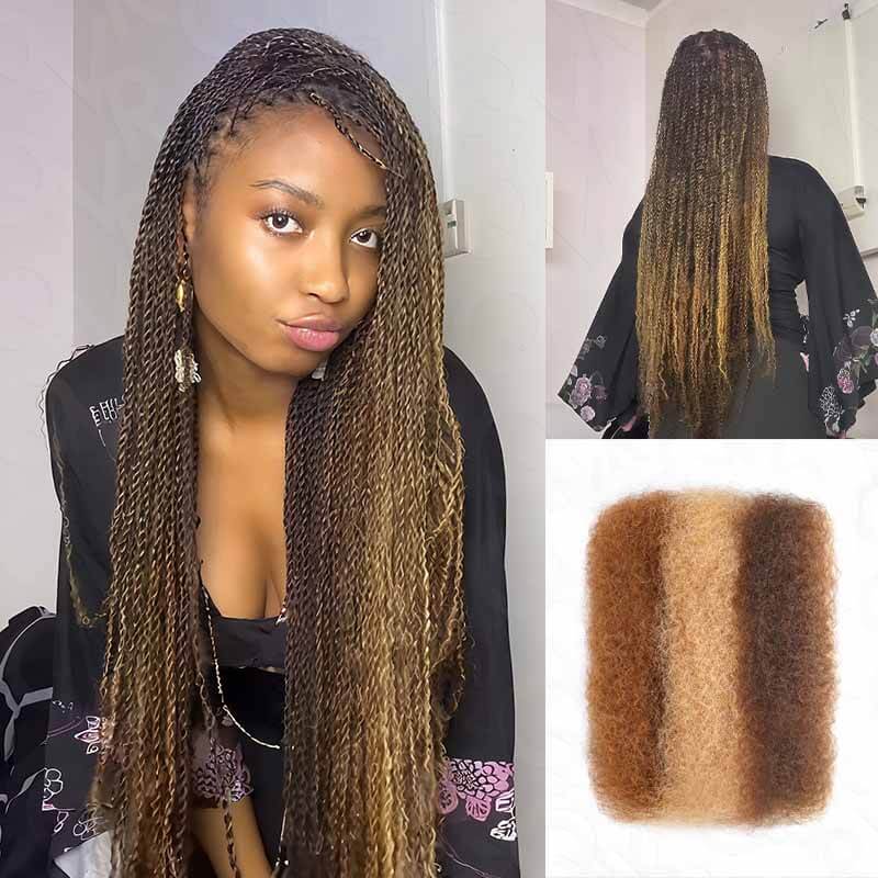 New User Only|QVR #P4/30/27 Color Afro Kinky Bulk Human Hair For Braiding