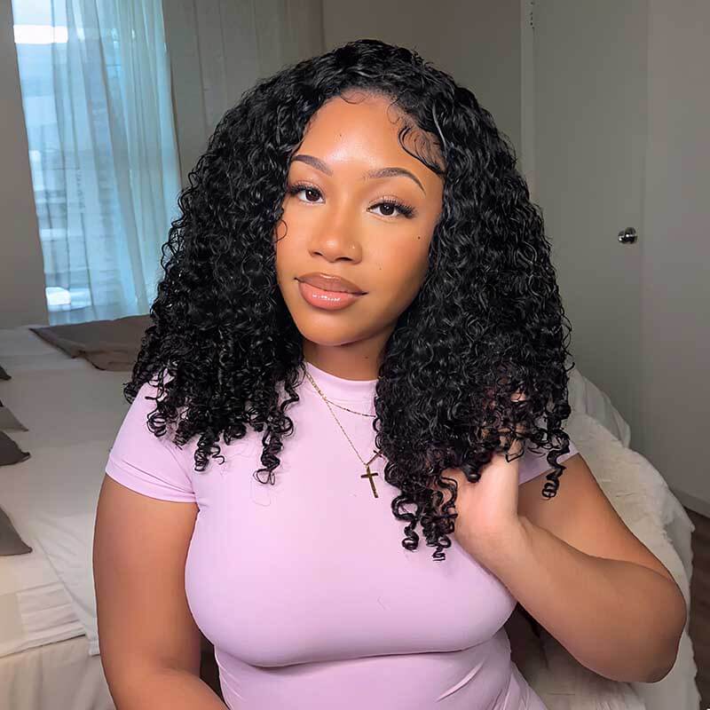 Flash Sale|QVR Glueless Half Wig 3 In 1 Twist Curly Human Hair