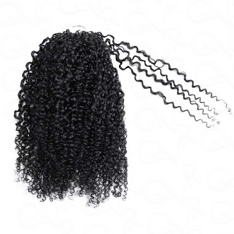 P3G5|Tight Curly Miracle Knots Human Hair|2.5 Packs=Full Head