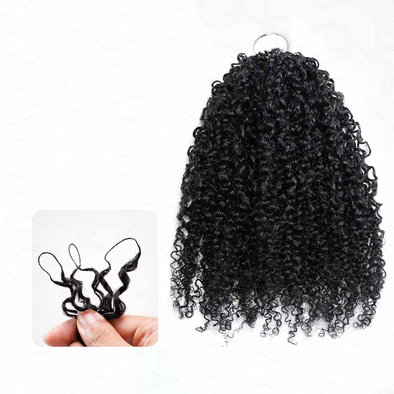 P3G5|Tight Curly Miracle Knots Human Hair|2.5 Packs=Full Head