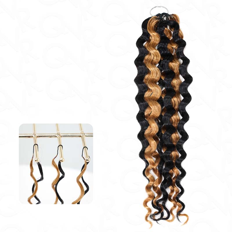 QVR 1 Pack Water Wave Feather Crochet Human Hair Extension