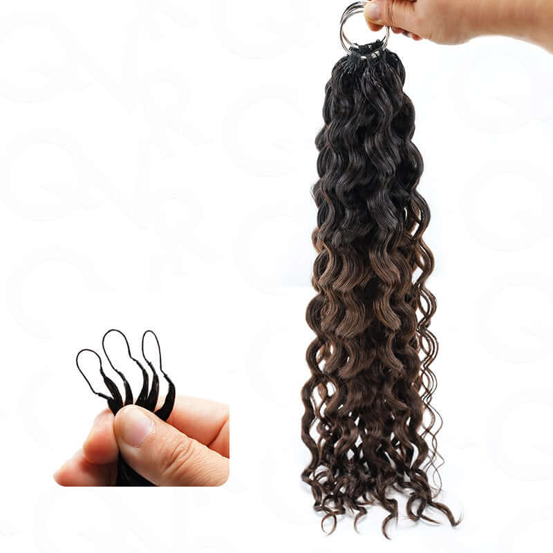 QVR 1 Pack Water Wave Feather Crochet Human Hair Extension