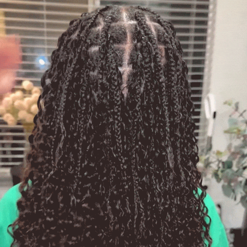 MATCH SALE|QVR #T1B/4 Burmese Curly Crochet Hair