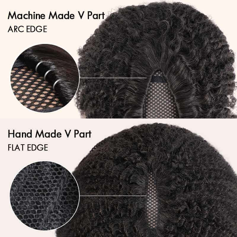 BFCM Combo|QVR Kinky Curly V Part Human Hair Wigs