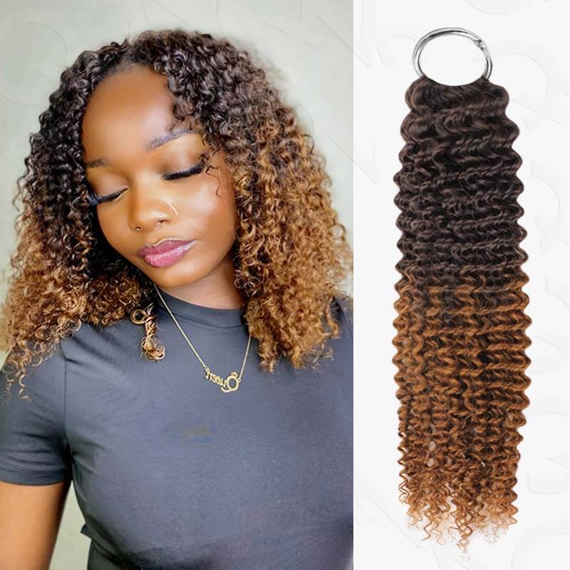 CLEARANCE SALE| #T2/30 Crochet Hair Small Kinky Curly Machine Made Feather Human Hair Extension