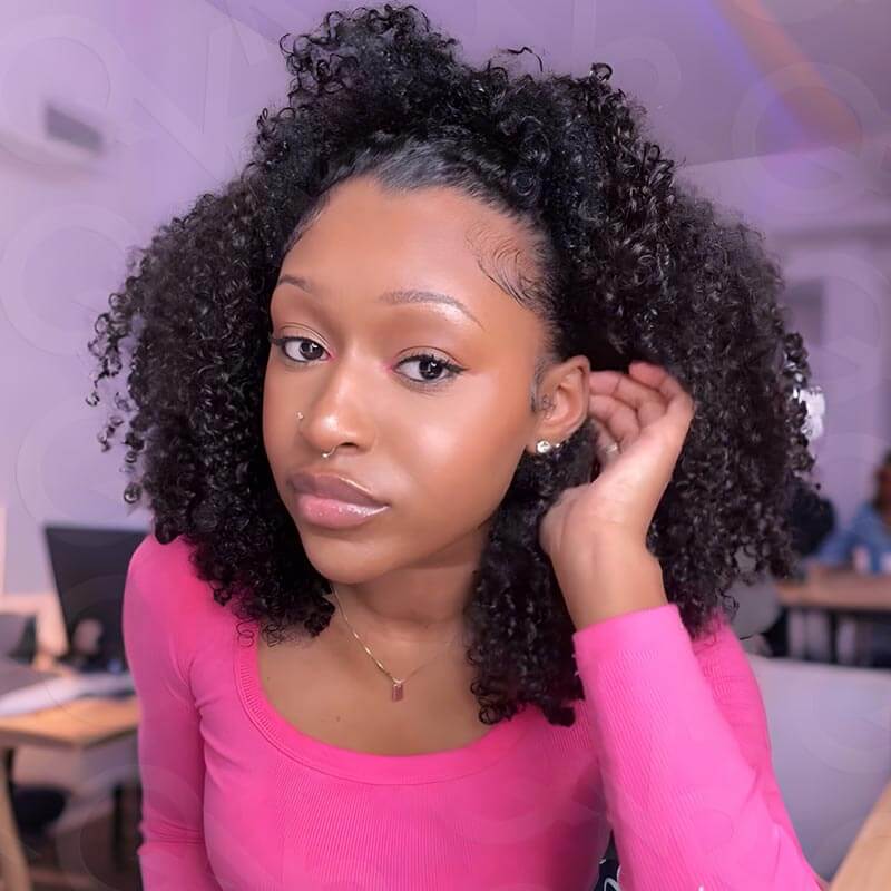 Flash Sale|QVR Kinky Curly V Part Wigs Human Hair Beginner Friendly