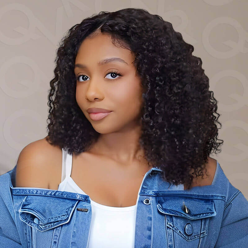 BFCM Combo|QVR Kinky Curly V Part Human Hair Wigs