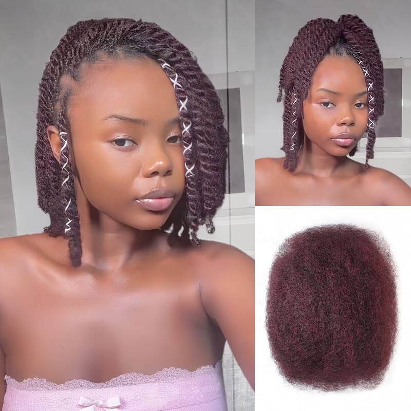 B3G1| QVR Mix Colors Color Afro Kinky Bulk Human Hair