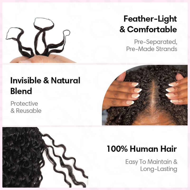 QVR 1 Pack #T1B/30 Feather Crochet Human Hair Extension