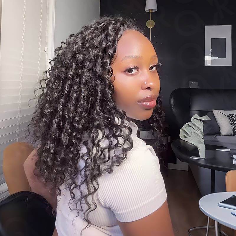 P3G5|Burmese Curly Feather Crochet Human Hair