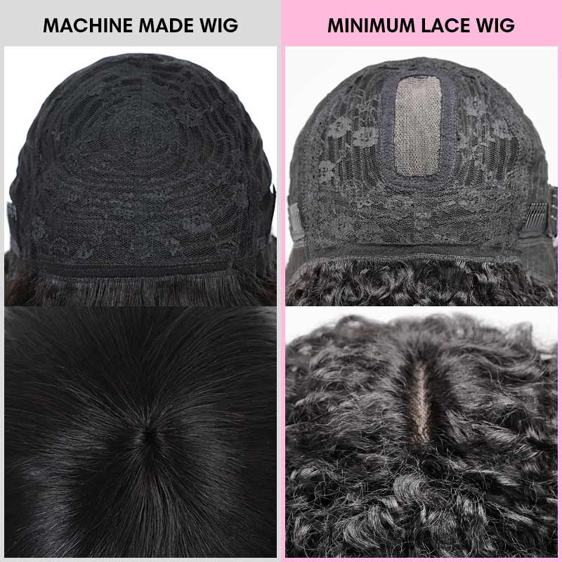 Flash Sale|QVR Water Wave Short Pixie Bob Cut Wigs With Bangs