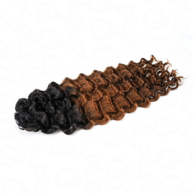 US Only|QVR #T1B/30 Water Wave Feather Crochet Human Hair