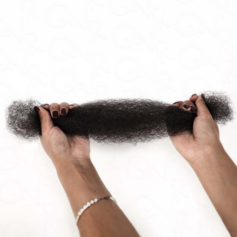 QVR 1 Pack Natural Black Afro kinky Bulk Human Hair