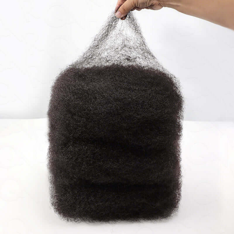 QVR 1 Pack Natural Black Afro kinky Bulk Human Hair