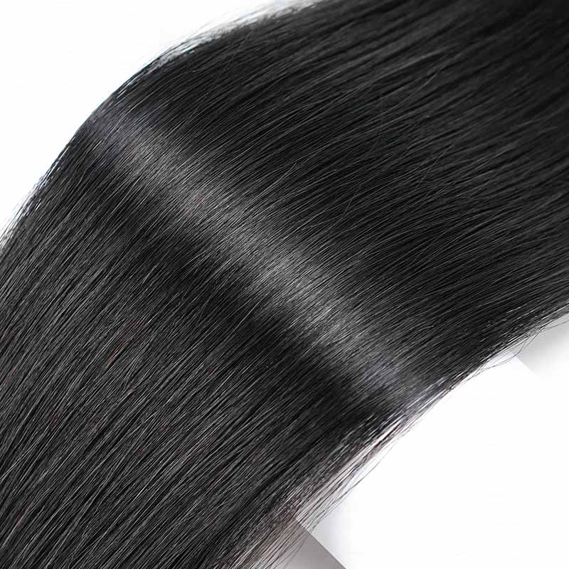QVR Invisible Straight Tape In Hair Extensions Natural Black Premium Human Hair