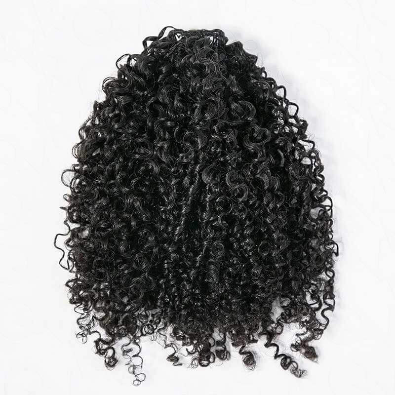 QVR 1 Pack Burmese Kinky Curly Feather Crochet Human Hair Extension