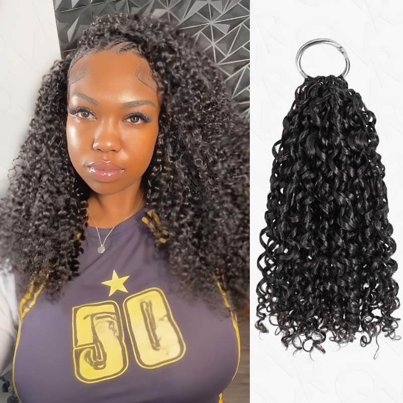 $100off Member Sale|Burmese Curly Feather Crochet Human Hair