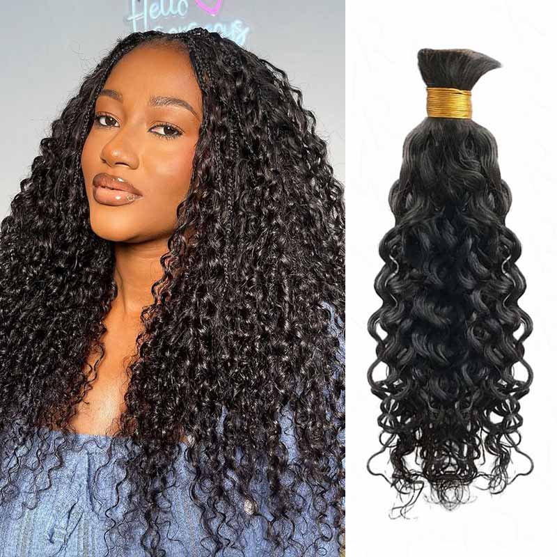 US Only|QVR #1B Water Wave Bulk Braiding Hair