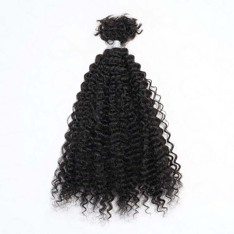 B3G1|QVR Afro Kinky Curly Human Bulk Hair Extensions for Boho Knotless Braiding