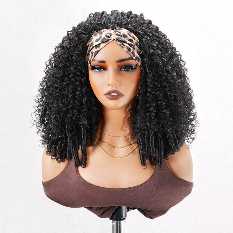 US Only|QVR #1B Burmese Curly Half Wig