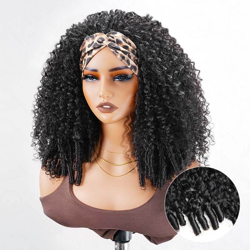 US Only|QVR #1B Burmese Curly Half Wig
