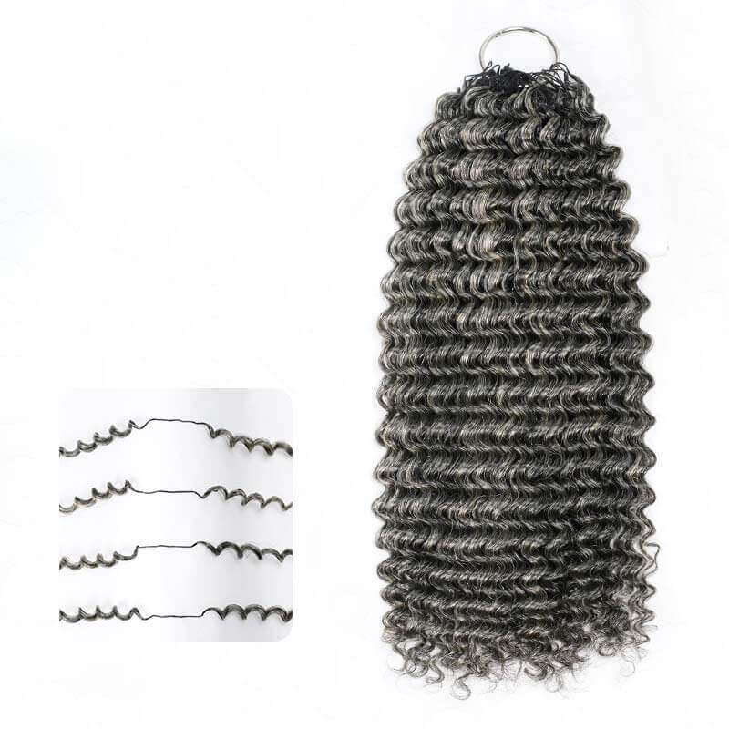 $100off Member Sale| Salt Pepper Small Kinky Curly Crochet Weave Hair Extensions