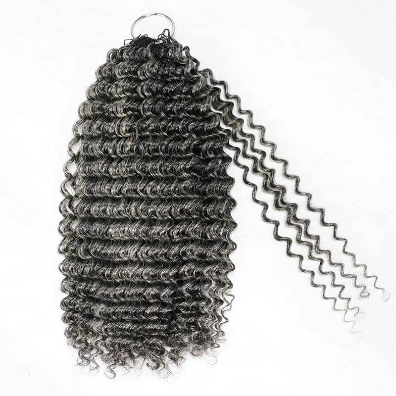 $100off Member Sale| Salt Pepper Small Kinky Curly Crochet Weave Hair Extensions