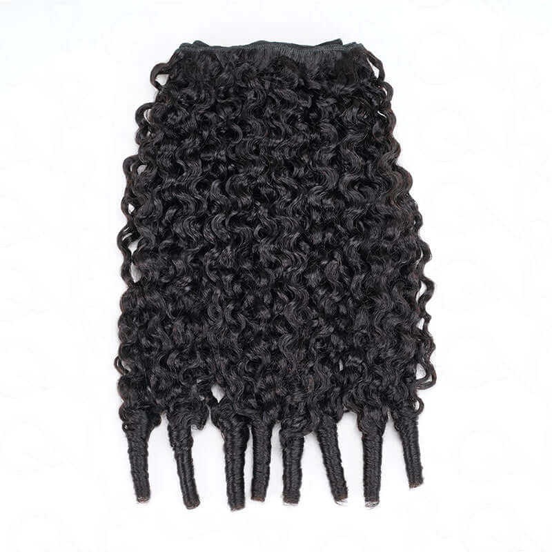 B3G1|QVR Burmese Curly Hair Bundle With Spiral curls Double Drawn Virgin Human Hair Weave