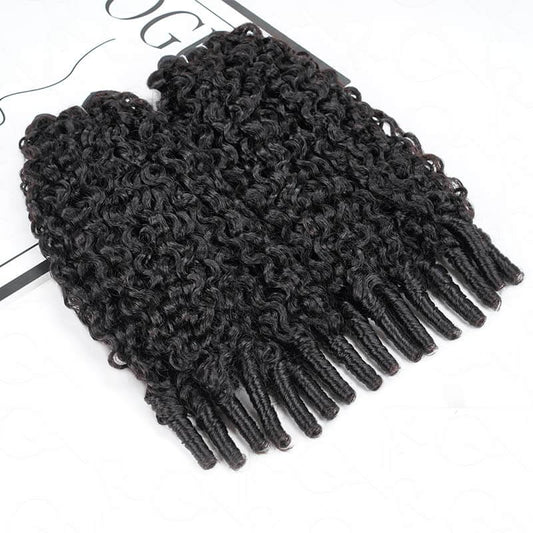 B3G1|QVR Paquete de cabello virgen birmano rizado con rizos en espiral, doblemente extraído