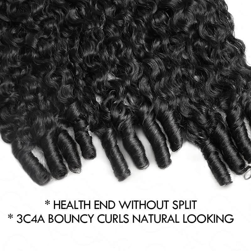 B3G1|QVR Burmese Curly Hair Bundle With Spiral curls Double Drawn Virgin Human Hair Weave