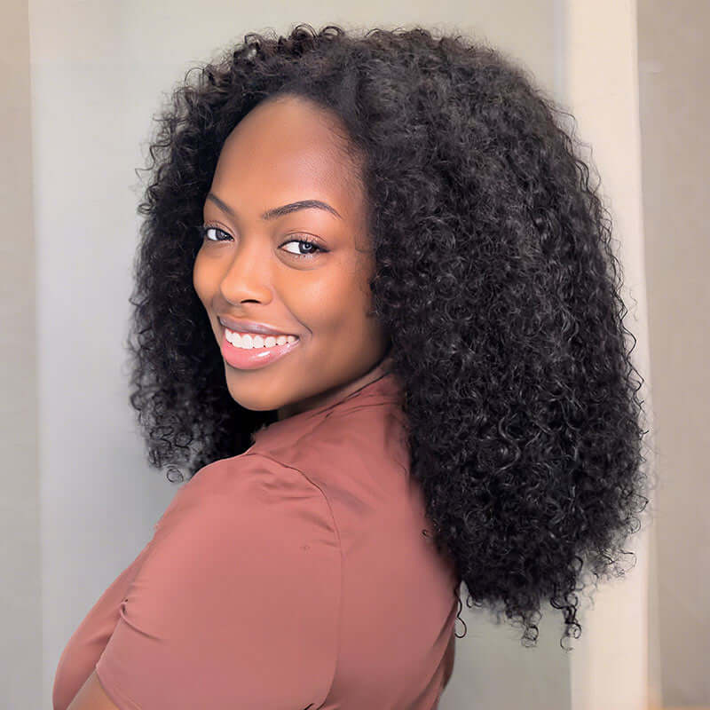 US Only|QVR #1B Twist Curly Half Wig