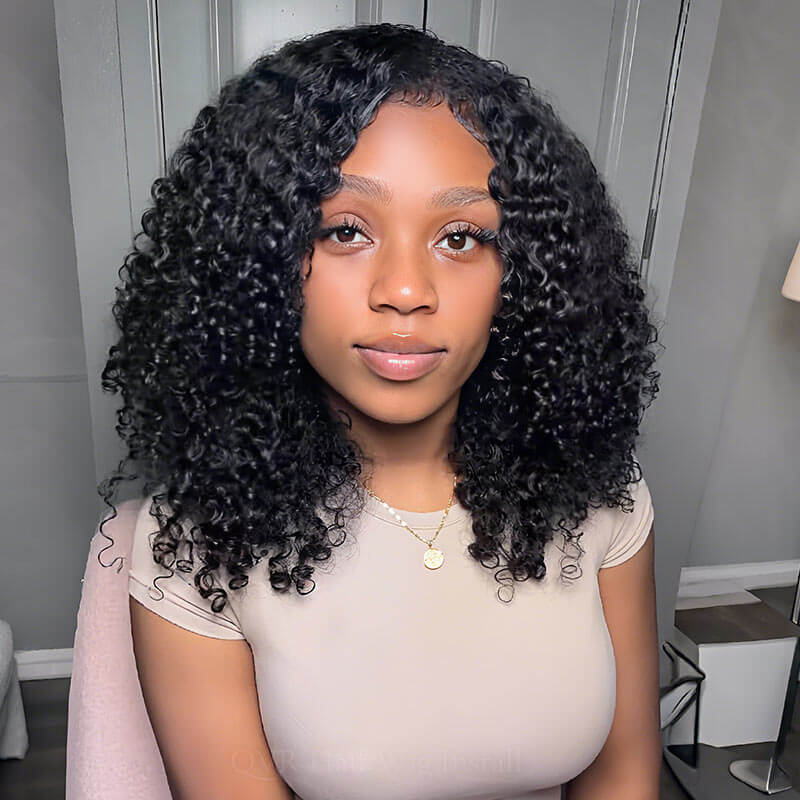 BFCM Combo|QVR Twist Curly Half Wig Human Hair