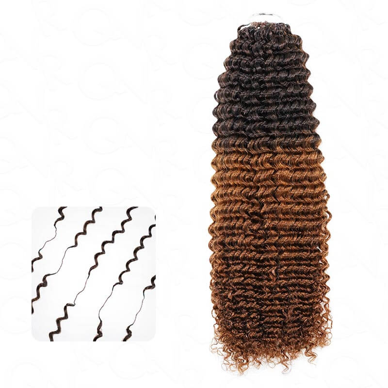 QVR 1 Pack #T1B/30 Feather Crochet Human Hair Extension