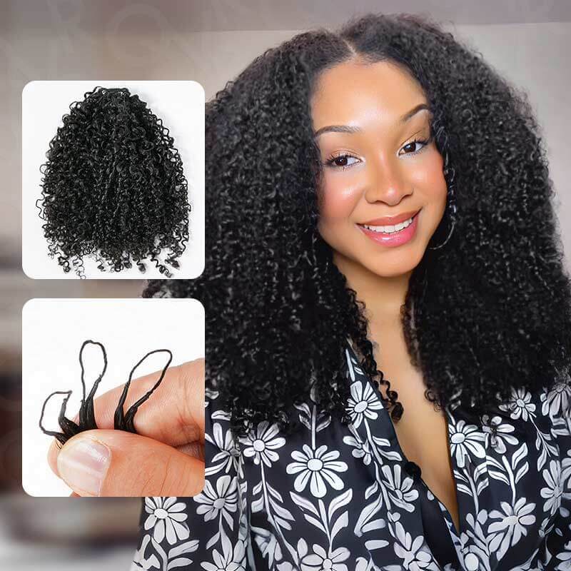 $100off Member Sale|Burmese Curly Feather Crochet Human Hair
