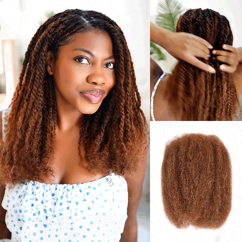 Wholesale|Buy 15 Packs Dark Brown Afro kinky Bulk Send 10 Free Packs