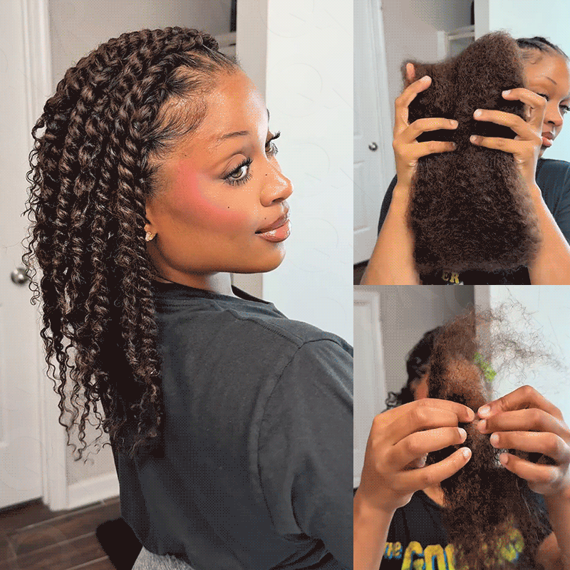 $100off Member Sale|Dark Brown Afro kinky Bulk Human Hair