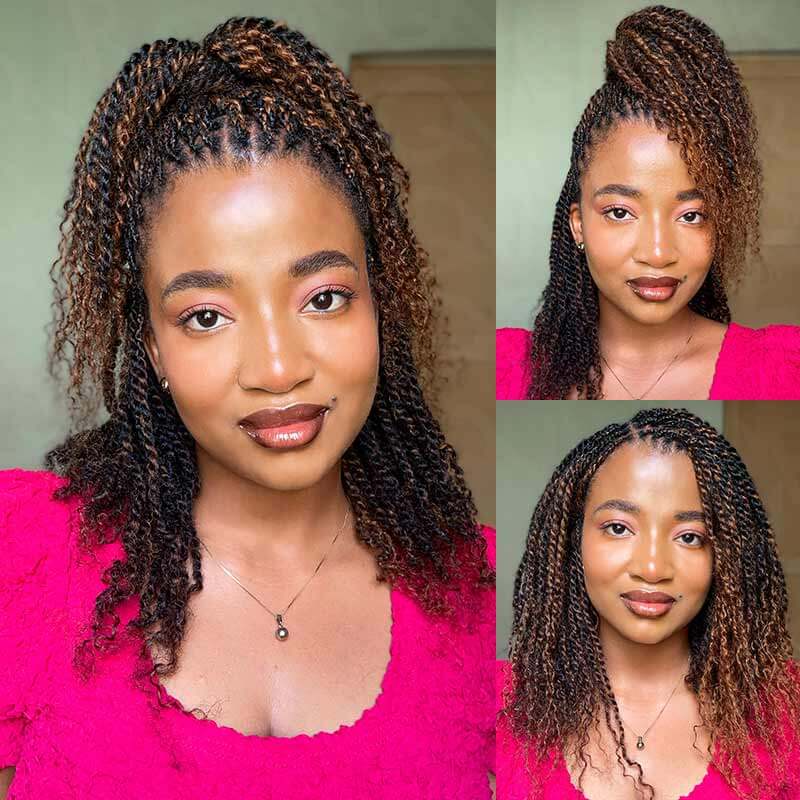 50% OFF|Muti Brown Combo Afro Kinky Bulk Human Hair