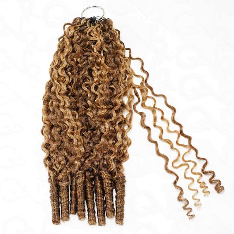 $100off Member Sale|Highlight #P4/27 Burmese Curly Crochet Weave Hair Extensions