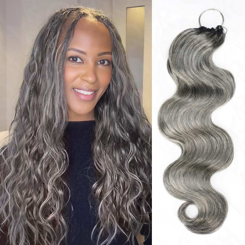 QVR 1 Pack Body Wave Feather Crochet Human Hair Extension