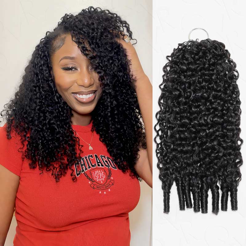 $100off Member Sale|Burmese Curly Feather Crochet Human Hair