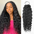 $100off Member Sale| Natural Black Water Wave Feather Crochet Hair