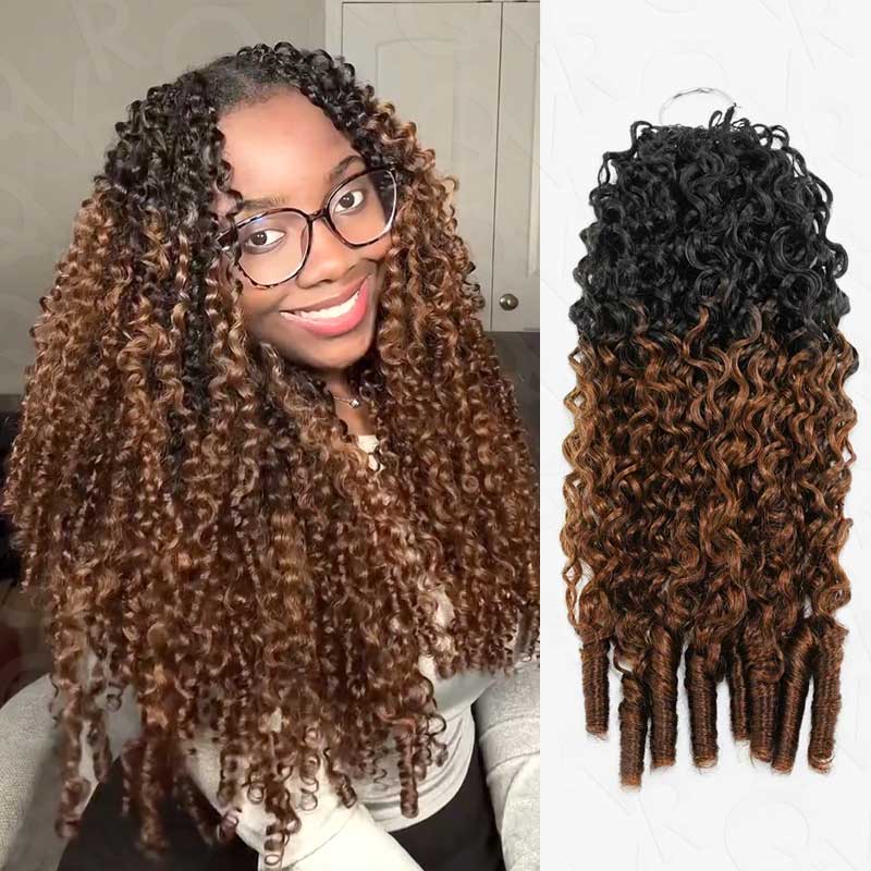 BOGO|Highlight #P4/27 Burmese Curly Human Hair Crochet Weave Hair Extension