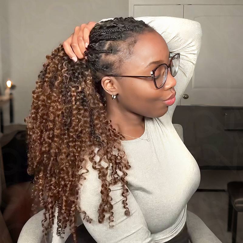 MATCH SALE|QVR #T1B/30 Burmese Curly Crochet Hair
